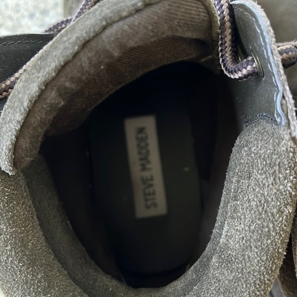 Steve Madden combat boots green olive color suede size 7 - Picture 5 of 7